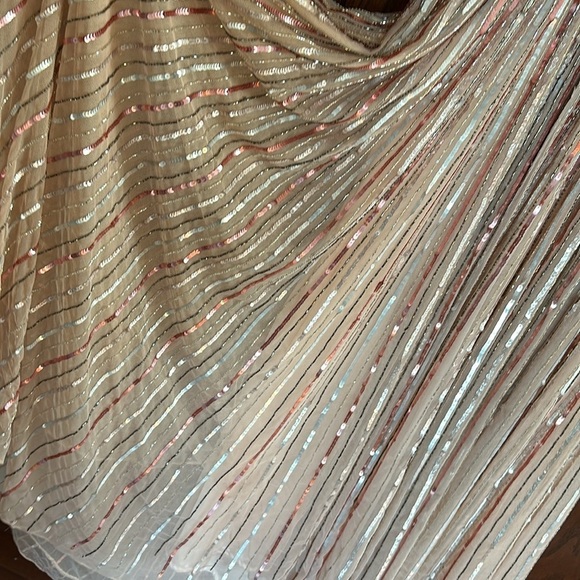 Mac Duggal Rose Gold Sequin Gown NWT Mac Duggal 4913 SEQUIN FLUTTER OMBRE SZ 12 - Picture 10 of 15